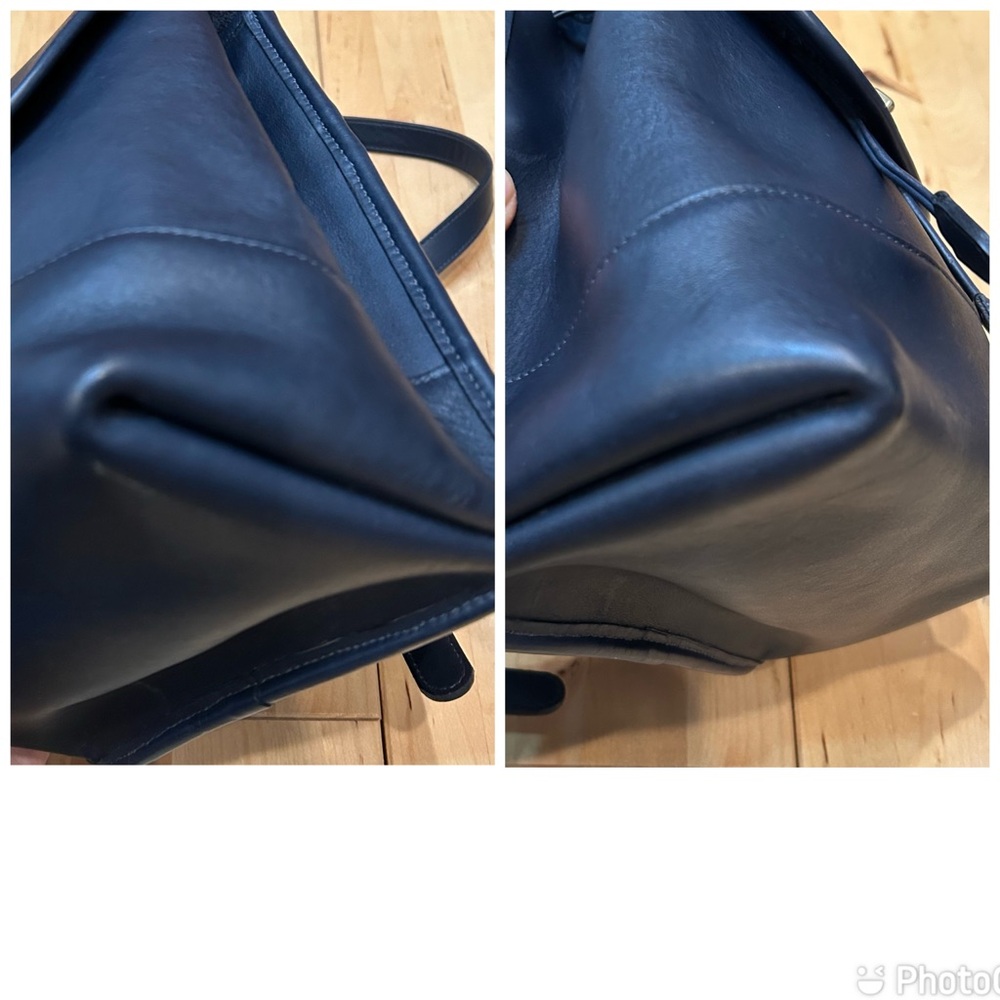 Like new Navy Vintage Coach leather daypack backpack 9960 - Picture 9 of 13